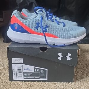 Under Armour Kids' Blue and Orange Athletic Shoes